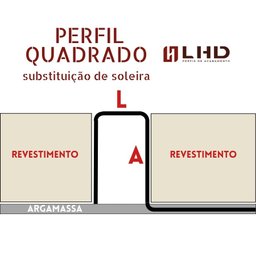 Perfil Quadrado, Aço Inox 304, Escovado - 10 X 12 X 900 Mm - 6
