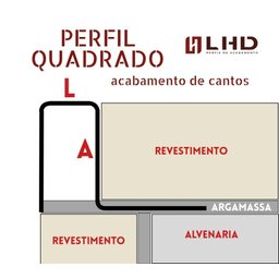 Perfil Quadrado, Aço Inox 304, Escovado - 10 X 12 X 900 Mm - 8