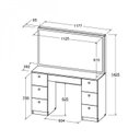 Ver imagem 3 de Penteadeira Espelhada 7 Gavetas Ditália