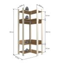 Ver imagem 4 de Closet Aberto de Canto 4 Prateleiras e Cabide Clothes Completa Móveis