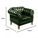Ver imagem 6 de Sofá Dom Pedro 5 Lugares Fixo Courissimo Verde 075 Couro Sintetico Bella Decor