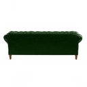 Ver imagem 3 de Sofá Dom Pedro 5 Lugares Fixo Courissimo Verde 075 Couro Sintetico Bella Decor