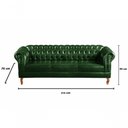 Ver imagem 4 de Sofá Dom Pedro 5 Lugares Fixo Courissimo Verde 075 Couro Sintetico Bella Decor