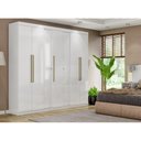 Ver imagem 2 de Guarda Roupa Casal Grande 7portas 2gavetas Milão Branco