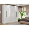 Guarda Roupa Casal Grande 7portas 2gavetas Milão Branco - 2