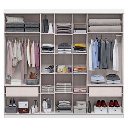 Guarda Roupa Casal Grande 7portas 2gavetas Milão Branco - 3