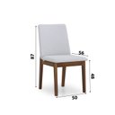 Ver imagem 3 de Kit 2 Cadeiras de Jantar Estofada Madeira Maciça Cecília Bege