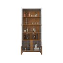 Ver imagem 2 de Cristaleira com 4 Nichos 2 Portas de Vidro Lizz Casa D Cinza