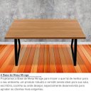Ver imagem 2 de Base Pé de Mesa de Jantar Cozinha Sala Escritório Mirage para Tampos até 180cm x 90cm - Preta