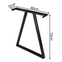 Ver imagem 5 de Base Pé de Mesa de Jantar Cozinha Sala Escritório Mirage para Tampos até 180cm x 90cm - Preta