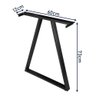 Base Pé de Mesa de Jantar Cozinha Sala Escritório Mirage para Tampos até 180cm x 90cm - Preta - 5