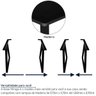 Base Pé de Mesa de Jantar Cozinha Sala Escritório Mirage para Tampos até 180cm x 90cm - Preta - 3