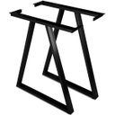 Ver imagem 1 de Base Pé de Mesa de Jantar Cozinha Sala Escritório Mirage para Tampos até 180cm x 90cm - Preta