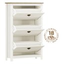 Ver imagem 4 de Sapateira 3 Portas Basculantes Branco/freijó Topázio Madeira Pinus - Finestra
