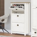 Ver imagem 1 de Sapateira 3 Portas Basculantes Branco/freijó Topázio Madeira Pinus - Finestra