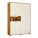 Ver imagem 1 de Guarda Roupa Solteiro Vittoria 6 Portas e 2 Gavetas Cinamomo/off White - Móveis Albatroz