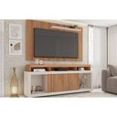 Ver imagem 1 de Estante P/ Sala até 60 Pol New Oscar C/ Rodízios 180x174cm Freijo/off White - Caemmun