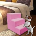 Ver imagem 2 de Escada Escadinha Pet Cachorro 3 Degraus Rampa Suede Dog