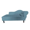 Ver imagem 3 de Recamier Decorativo Divã Amsterdã 187cm Lado Esquerdo Linho Azul Marinho