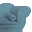 Ver mais imagens de Recamier Decorativo Divã Amsterdã 187cm Lado Esquerdo Linho Azul Marinho