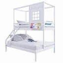 Ver imagem 2 de Beliche Casinha Reta Casal/ Solteiro Madeira Maciça Branco Housin