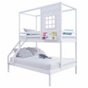 Ver imagem 2 de Beliche Casinha Reta Casal/ Solteiro Madeira Maciça Branco Housin