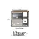 Ver imagem 5 de Gabinete de Banheiro com 1 Porta 1 Gaveta 2 Nichos 60cm Suspenso Multimóveis Crpro-BAL023 Mel/