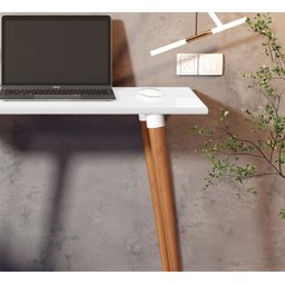 Escrivaninha Mesa de Notebook Retrô Classic Branco - 2
