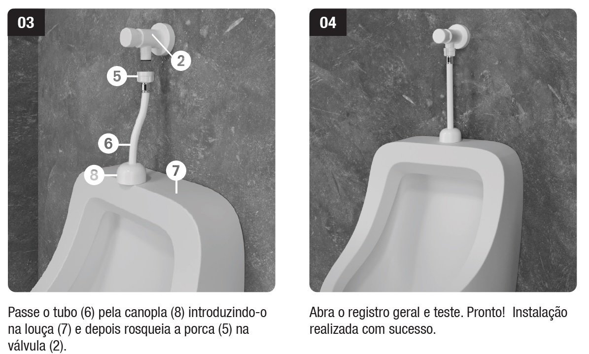 Válvula Mictório Descarga Temporizada em ABS Cromado Censi - 5