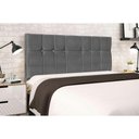 Ver imagem 2 de Cabeceira Casal King Jbe Opala 195cm Cinza Cama Box 193cm