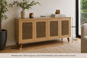 Ver imagem 2 de Aparador Buffet 4 Portas com Muxarabi – Carvalho Dian | 120 cm