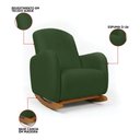 Ver imagem 4 de Poltrona Amamentação Balanço Madeira Jhessy Suede D03 - D'rossi