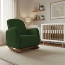 Ver imagem 1 de Poltrona Amamentação Balanço Madeira Jhessy Suede D03 - D'rossi