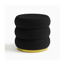 Ver imagem 2 de Puff Banqueta Decorativo Luxo Versatil Cookie Zahav Estofado:preto