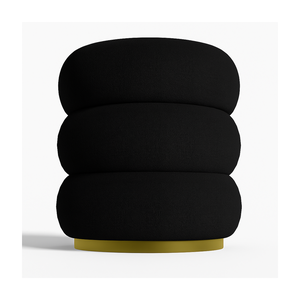 Puff Banqueta Decorativo Luxo Versatil Cookie Zahav Estofado:preto