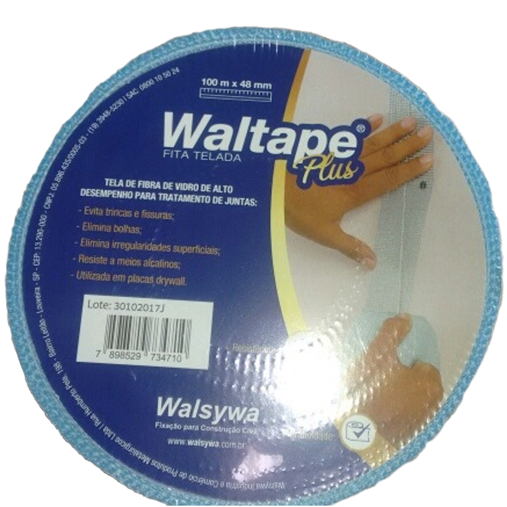 Fita Telada Waltape Plus 100 Metros Fita Azul - 560048 - Walsywa - 1
