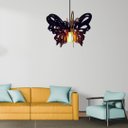 Ver imagem 3 de Luminária Teto tipo Pendente BORBOLETA MDF - Completa - Cor: Preta