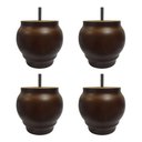 Ver imagem 1 de Kit 8 Pés Torneados Imbuia 10cm Linha Alta Pezinhos Sofás Decoração Mimo