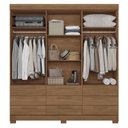 Ver imagem 2 de Guarda Roupa Colombo 6 Portas 9 Gavetas Jatobá Acetinado - Santos Andirá