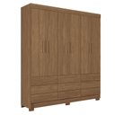 Ver imagem 1 de Guarda Roupa Colombo 6 Portas 9 Gavetas Jatobá Acetinado - Santos Andirá