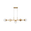 Ver imagem 1 de Pendente Jabuticaba Dourado P/5 Globos de Vidro Cristal.:dourado