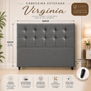 Ver imagem 2 de Cabeceira Casal Queen Cama Box Estofada Virginia 160 cm Veludo