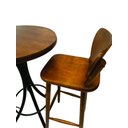 Ver imagem 2 de Mesa de Barzinho Madeira Alta Redonda com 3 Banquetas Imbuia