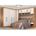 Ver imagem 2 de Jogo de Quarto Amendola/ Branco Modulado Firenze 7 Pçs Roupeiro + Armário