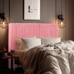 Cabeceira Estofada Cama Box Queen Carla 160cm Rosa - 2