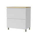 Ver imagem 2 de Balcão de Cozinha Modular 1 Porta Basculante 1 Gaveta Nesher Rainha 100% MDF Cor Branca / Nature