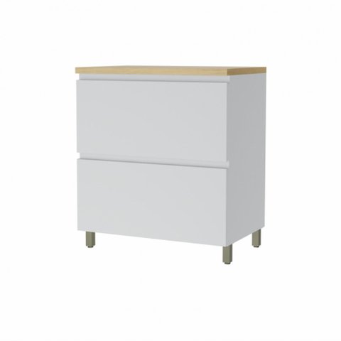 Balcão Modular 1 Porta Basculante 1 Gaveta Nesher Rainha 80cm 100 Mdf