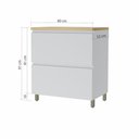 Ver imagem 2 de Balcão Modular 1 Porta Basculante 1 Gaveta Nesher Rainha 80cm 100 Mdf