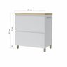 Balcão Modular 1 Porta Basculante 1 Gaveta Nesher Rainha 80cm 100 Mdf - 2