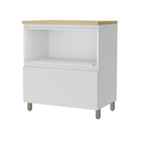 Ver imagem 3 de Balcão de Cozinha Modular 1 Porta Basculante 1 Gaveta Nesher Rainha 100% MDF Cor Branca / Nature